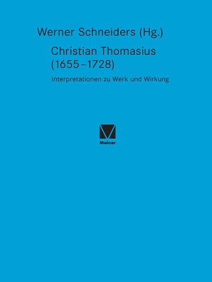 cover image of Christian Thomasius (1655–1728)